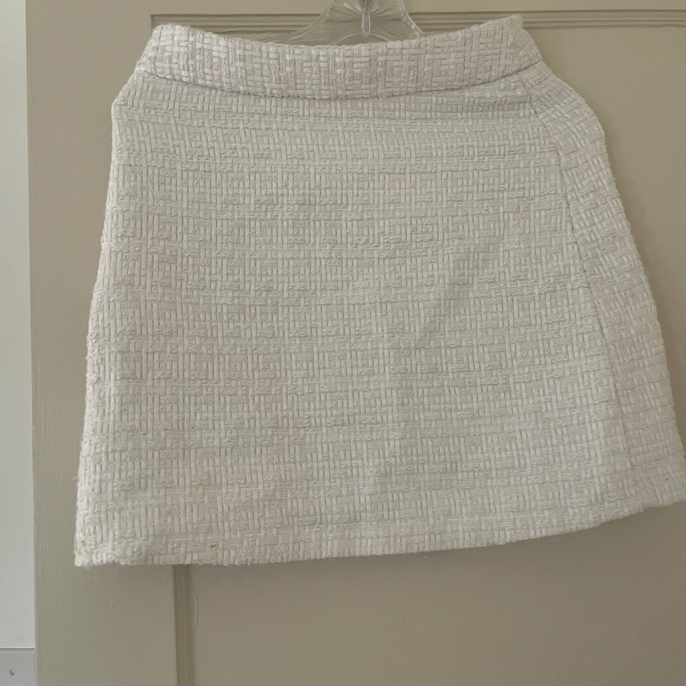 H&M Cream A-line Mini Skirt for Work